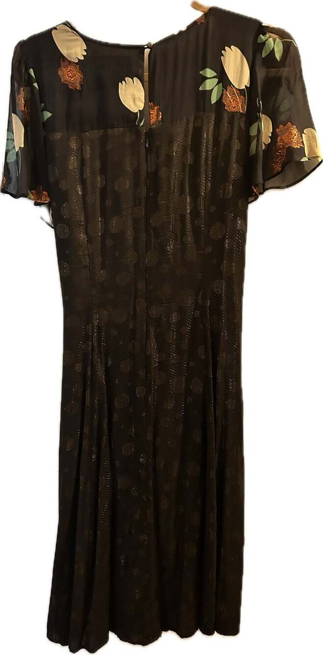 Moulinette Soeurs Anthropologie Ciao Bella Mixed Media Floral Lace Wrap Dress - Picture 14 of 16